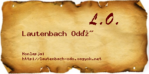 Lautenbach Odó névjegykártya